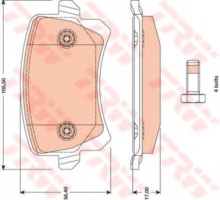 DR!VE+ DP1010100760 Комплект гальмівних колодок, дискове гальмо