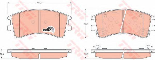 DR!VE+ DP1010100074 Комплект гальмівних колодок, дискове гальмо