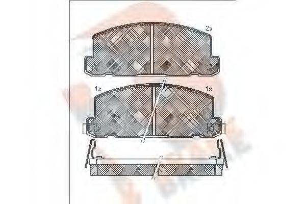 R BRAKE RB0610 Комплект гальмівних колодок, дискове гальмо