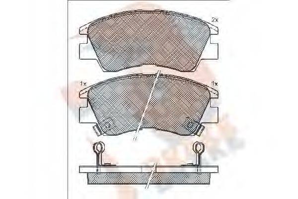 R BRAKE RB0701 Комплект гальмівних колодок, дискове гальмо