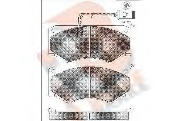 R BRAKE RB0904 Комплект гальмівних колодок, дискове гальмо