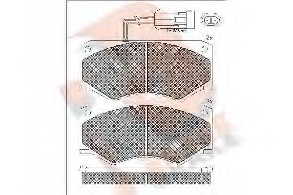 R BRAKE RB1421 Комплект гальмівних колодок, дискове гальмо