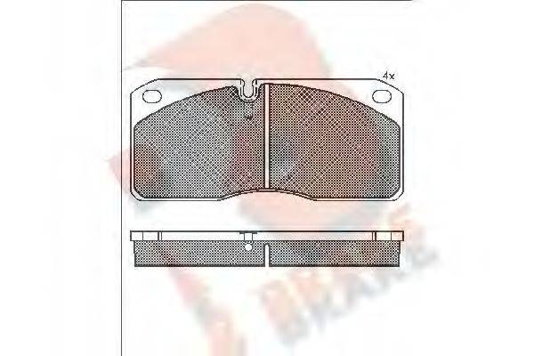 R BRAKE RB1078 Комплект гальмівних колодок, дискове гальмо