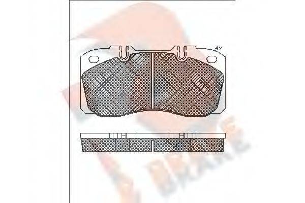 R BRAKE RB1161 Комплект гальмівних колодок, дискове гальмо