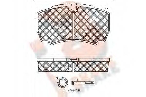 R BRAKE RB1640 Комплект гальмівних колодок, дискове гальмо