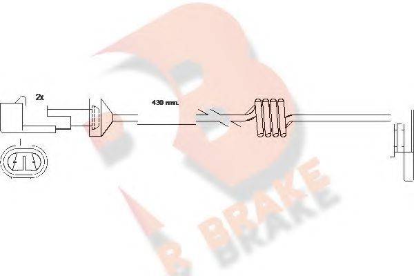 R BRAKE 610235RB Сигналізатор, знос гальмівних колодок