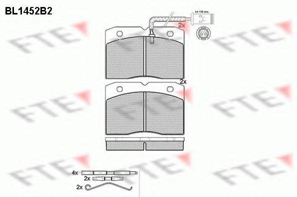 FTE BL1452B2 Комплект гальмівних колодок, дискове гальмо