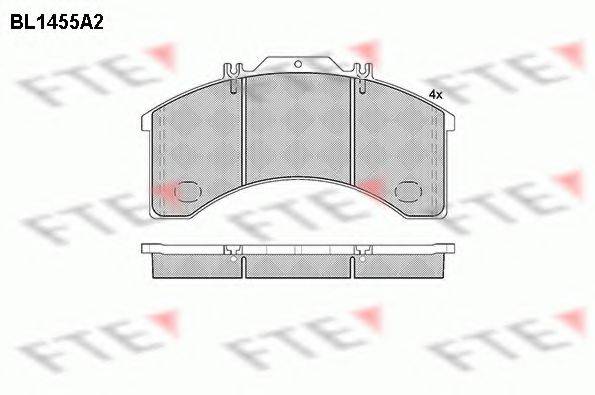 FTE BL1455A2 Комплект гальмівних колодок, дискове гальмо
