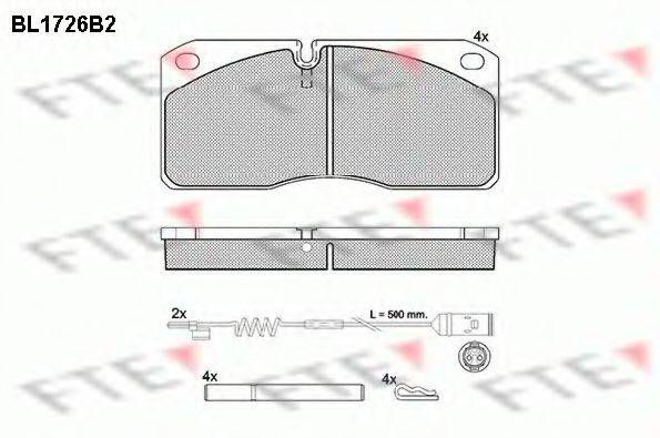 FTE BL1726B2 Комплект гальмівних колодок, дискове гальмо