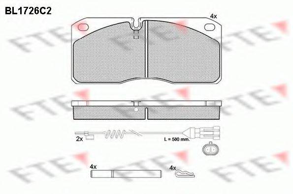 FTE BL1726C2 Комплект гальмівних колодок, дискове гальмо