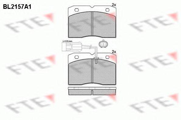 FTE BL2157A1 Комплект гальмівних колодок, дискове гальмо