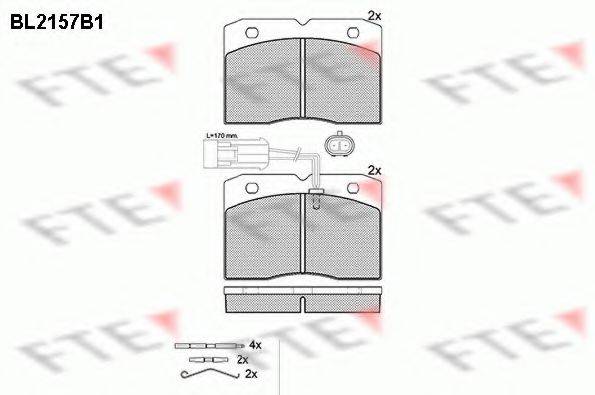 FTE BL2157B1 Комплект гальмівних колодок, дискове гальмо