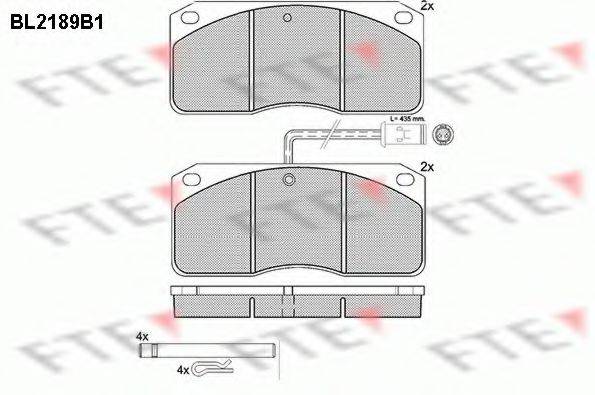 FTE BL2189B1 Комплект гальмівних колодок, дискове гальмо