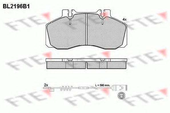 FTE BL2196B1 Комплект гальмівних колодок, дискове гальмо