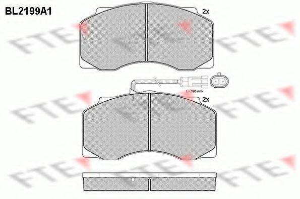 FTE BL2199A1 Комплект гальмівних колодок, дискове гальмо