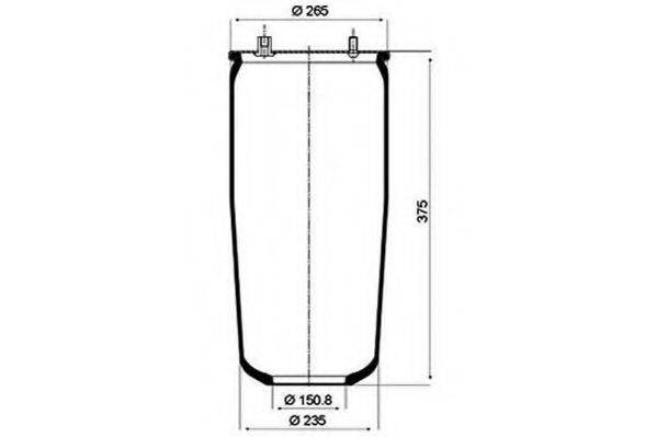 PE AUTOMOTIVE 08405211A Кожух пневматичної ресори
