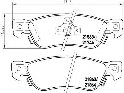 BREMBO P34003 Комплект гальмівних колодок, дискове гальмо