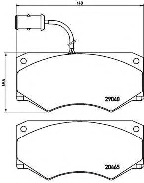 BREMBO PA6005 Комплект гальмівних колодок, дискове гальмо