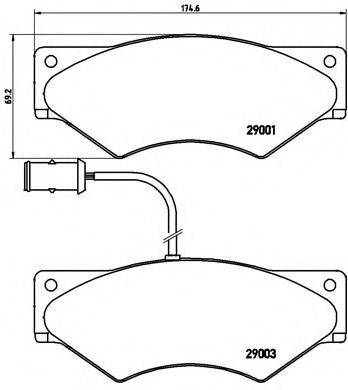 BREMBO PA6007 Комплект гальмівних колодок, дискове гальмо