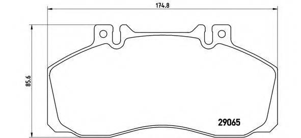 BREMBO PA6008 Комплект гальмівних колодок, дискове гальмо