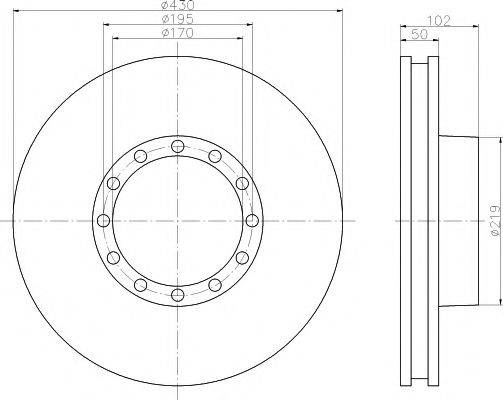 MINTEX MDC1246 гальмівний диск