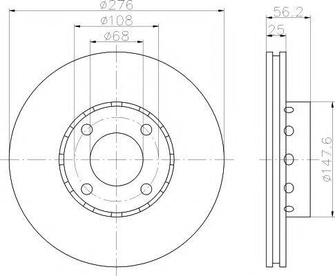 MINTEX MDC775 гальмівний диск