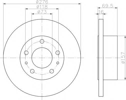 MINTEX MDC1440 гальмівний диск