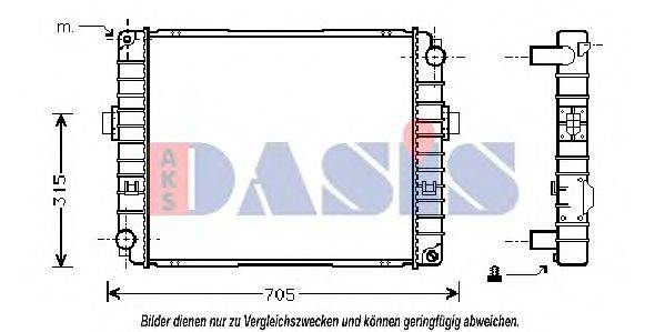 AKS DASIS 400330N Радіатор, охолодження двигуна