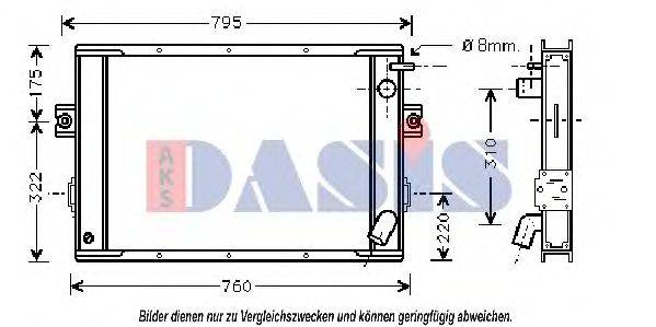 AKS DASIS 400340N Радіатор, охолодження двигуна