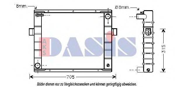 AKS DASIS 400490N Радіатор, охолодження двигуна