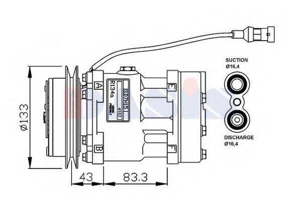 AKS DASIS 852865N Компресор, кондиціонер