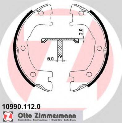 ZIMMERMANN 109901120 Комплект гальмівних колодок, стоянкова гальмівна система