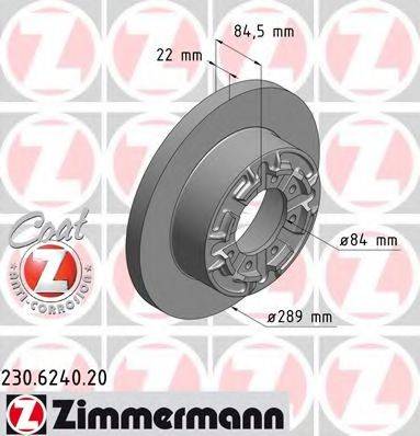 ZIMMERMANN 230624020 гальмівний диск