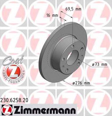 ZIMMERMANN 230625820 гальмівний диск