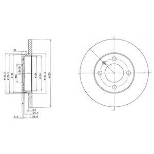 DELPHI BG2116 гальмівний диск