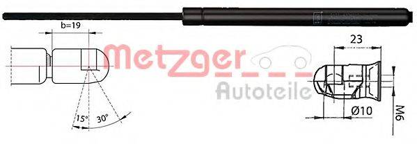 METZGER 2110536 Газова пружина, кришка багажника