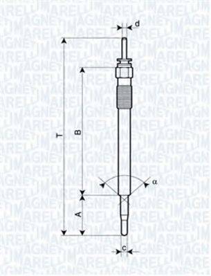 MAGNETI MARELLI 062900086304 Свічка розжарювання