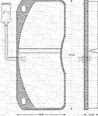 MAGNETI MARELLI 363702161151 Комплект гальмівних колодок, дискове гальмо