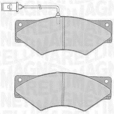 MAGNETI MARELLI 363916060547 Комплект гальмівних колодок, дискове гальмо