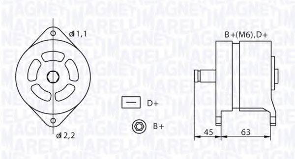 MAGNETI MARELLI 063320060010 Генератор