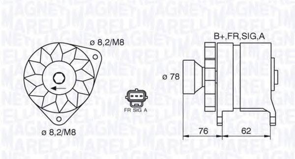 MAGNETI MARELLI 063380010010 Генератор