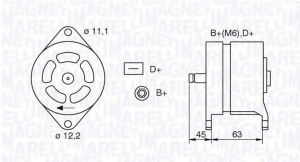 MAGNETI MARELLI 063304087010 Генератор