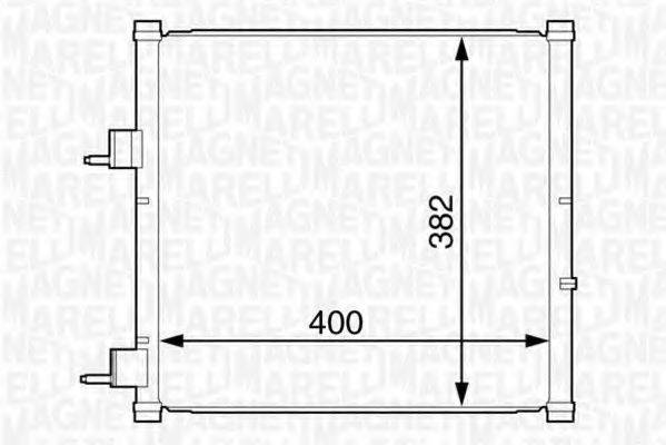 MAGNETI MARELLI 350203227000 Конденсатор, кондиціонер