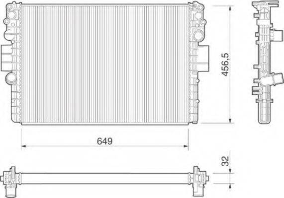 MAGNETI MARELLI 350213016000 Радіатор, охолодження двигуна