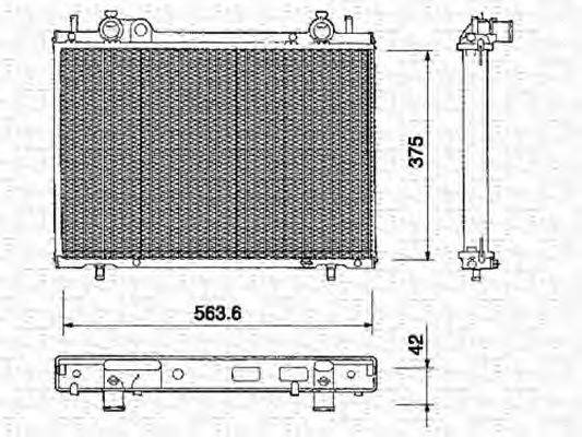 MAGNETI MARELLI 350213158000 Радіатор, охолодження двигуна