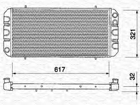 MAGNETI MARELLI 350213216000 Радіатор, охолодження двигуна