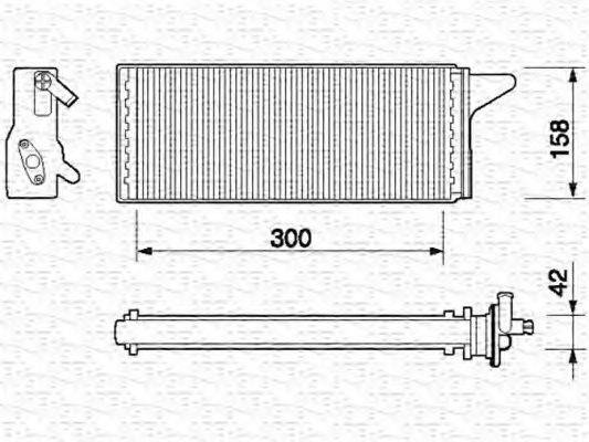 MAGNETI MARELLI 350218058000 Теплообмінник, опалення салону