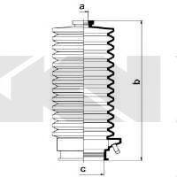 SPIDAN 83959 Пильовик, рульове управління