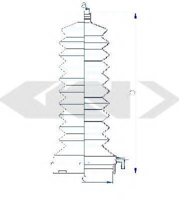SPIDAN 84193 Пильовик, рульове управління