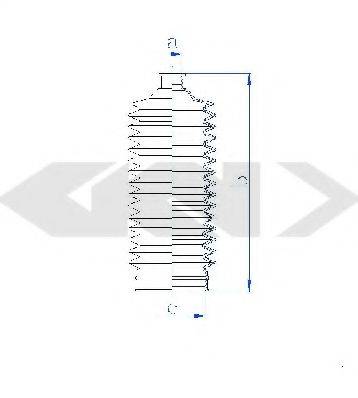 SPIDAN 84199 Пильовик, рульове управління